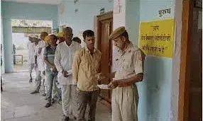 नांदसी , रि-पोलिंग में भी उपजा विवाद, समझाइश के बाद हुआ 68.66 प्रतिशत मतदान