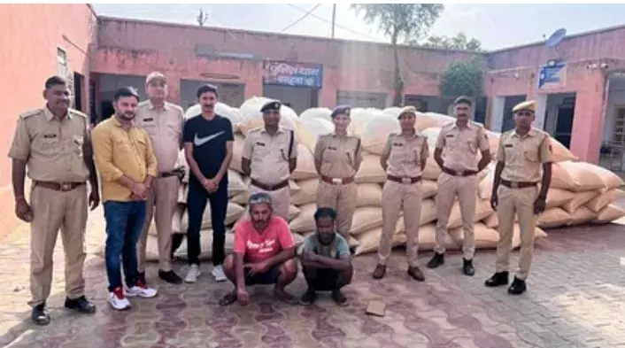 चित्तौड़गढ़ से पंजाब ले जाया जा रहा 2 करोड़ 72 लाख का डोडा चुरा बारामद गिरफ़्तार