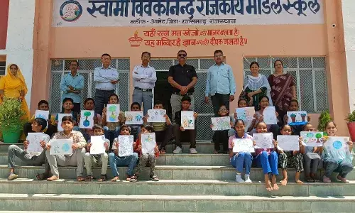 पर्यावरण दिवस पर अभिरुचि शिविर में हुई चित्रकला प्रतियोगिता