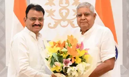 उपमुख्यमंत्री डॉ. प्रेमचंद बैरवा की उपराष्ट्रपति से शिष्टाचार भेंट