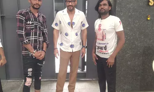 साइकिल से मुंबई पहुंच अजय देवगन से मिला फौजी नाथ