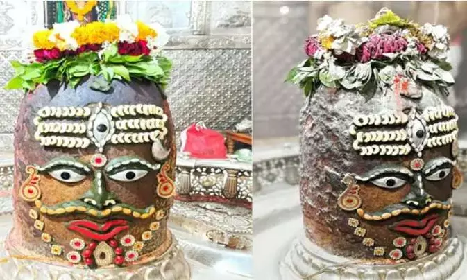 भस्म आरती में बाबा महाकाल का खुला तीसरा नेत्र, ड्रायफ्रूट से किया गया श्रृंगार