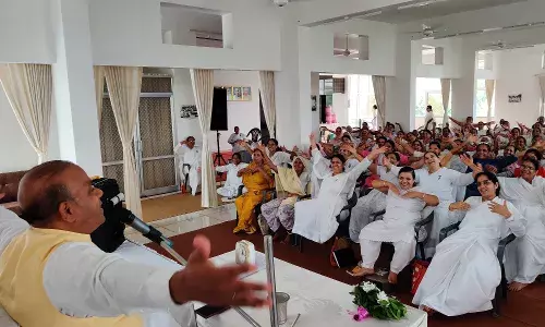 दो दिवस या योग साधना श‍िव‍िर का शुभारंभ