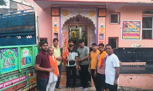 ध्वज लेकर निकली सांवलिया मंडली-गूंजे जयकारे ध्वज लेकर निकली सांवलिया मंडली-गूंजे जयकारे