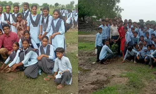 धनोप में 51 सौ पौधे लगाए ,विद्यार्थियों ने सुरक्षा का लिया संकल्प