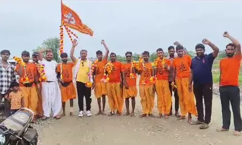 कावड़िए पुष्कर व धानेश्वर से जल लेकर खेड़ा हेतम पहुंचे