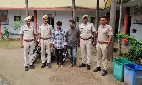 खजुरिया श्याम मंदिर से मोटरसाइकिल चोरी के 2 आरोपी गिरफ्तार