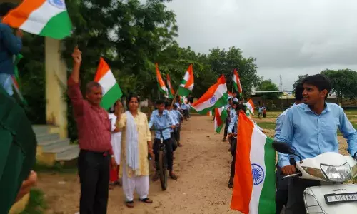 तिरंगा साइकिल रैली से दिया, देश भक्ति का संदेश