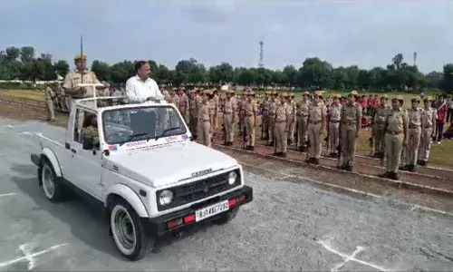 स्वाधीनता दिवस को लेकर पुलिस लाइन ग्राउंड में हुआ फाइनल रिहर्सल