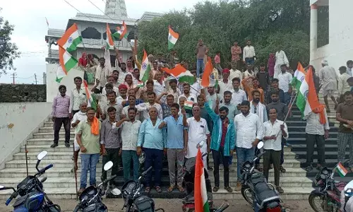 भाजपा मंडल ने धनोप गांव में तिरंगा यात्रा निकाली