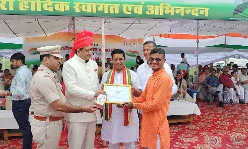 हलचल के युवा पत्रकार भण्डारी उत्कृष्ट पत्रकारिता के लिए जिला स्तर पर सम्मानित