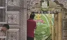 हरियाली एकादशी पर बाबा श्याम का तुलसी पत्तियों से सजा हरा दरबार,