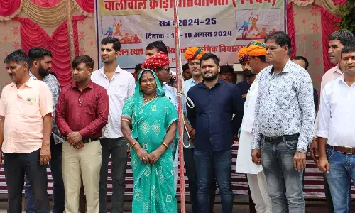 68वीं वृत स्तरीय उच्च प्राथमिक विद्यालयी वॉलीबॉल प्रतियोगिता का शुभारम्भ
