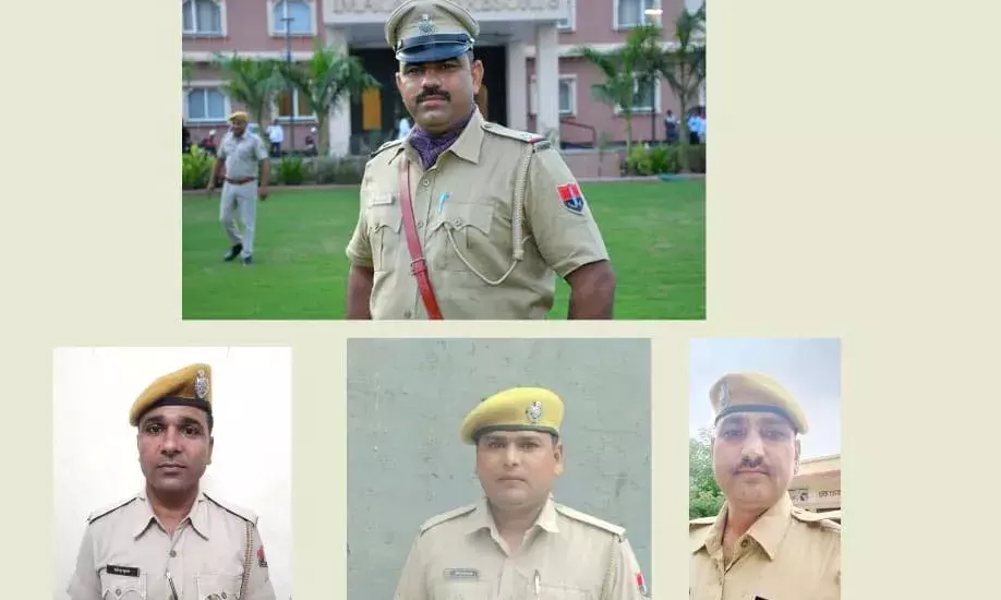 मंदसौर एसपी ने राजस्थान के एएसआई व तीन आरक्षकों को दिया पुरस्कार