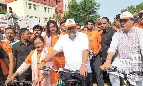 सीएम भजनलाल शर्मा ने चलाई साइकिल, कहा-प्रकृति को बचाने के लिए हर व्यक्ति को आगे आना होगा