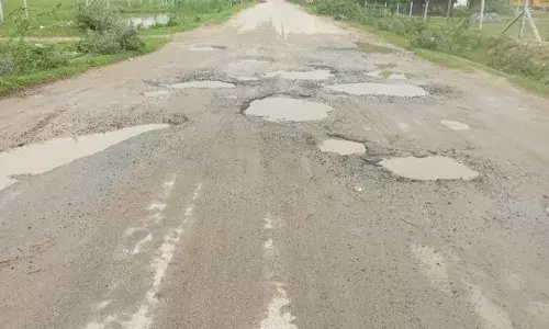 धनोप-सांगरिया चौराहे तक हुए गड्ढे, आमजन परेशान