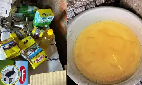सरस, महान, कृष्णा, लोटस ब्रांड का एक हजार लीटर नकली घी पकड़ा