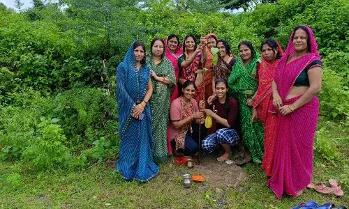 महिलाओं ने किया वृक्षारोपण