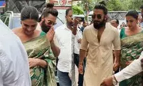 दीपिका के साथ सिद्धिविनायक मंदिर पहुंचे रणवीर , बच्चे के जन्म से पहले लिया आशीर्वाद