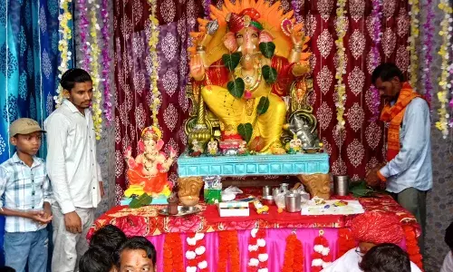 लाडपुरा में गणपतिजी की प्रतिमा स्थापित