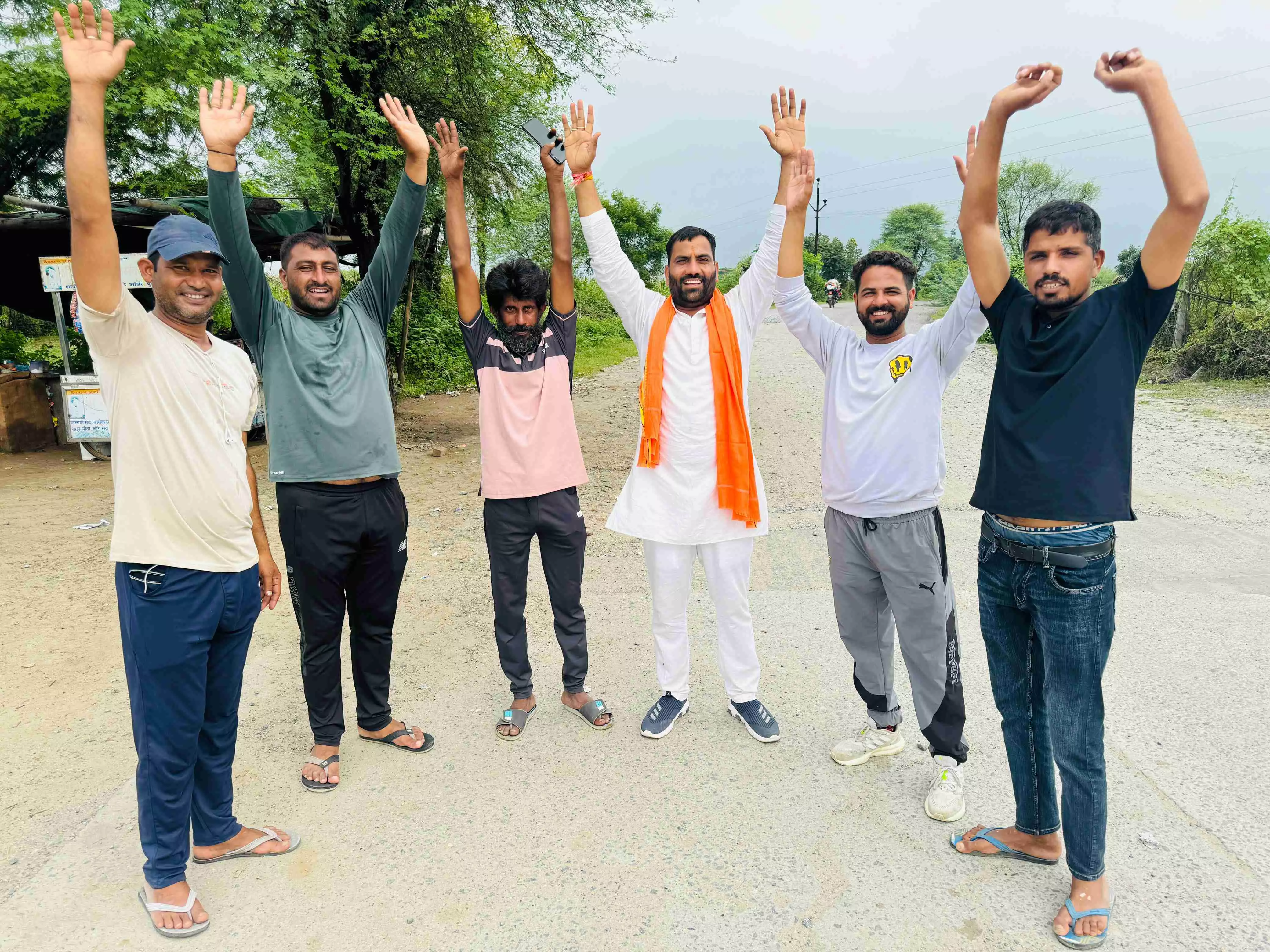 पांसल से गढ़बोर के लिये चौथी पदयात्रा हुई रवाना