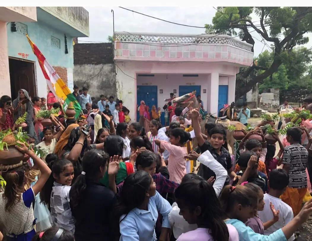 भादवी छठ के पावन पर्व पर धनोप गांव में निकाली कलश यात्रा