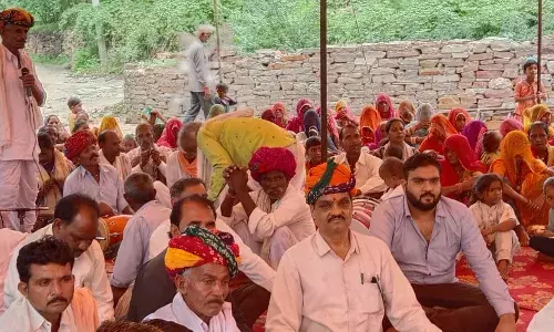 गेणोली तेजाजी थानक पर दर्शनों के लिए उमड़े श्रद्धालु