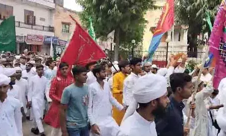 आसींद में मनाया ईद मिलाद का पर्व, कस्बे में निकाला गया जुलूस
