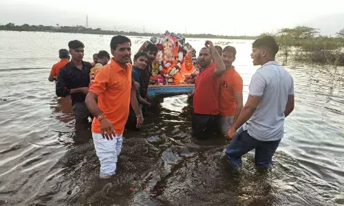 बावलास में गणेश प्रतिमाओ का हुआ विसर्जन