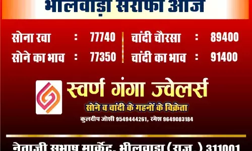 भीलवाड़ा सर्राफा आज