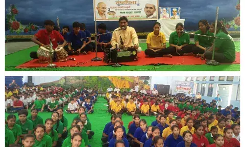 जवाहर नवोदय विद्यालय राजसमंद के सभागार में गांधी व शास्त्री जयंती मनाई