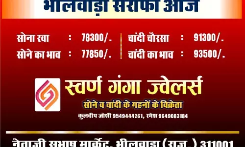 भीलवाड़ा सर्राफा आज