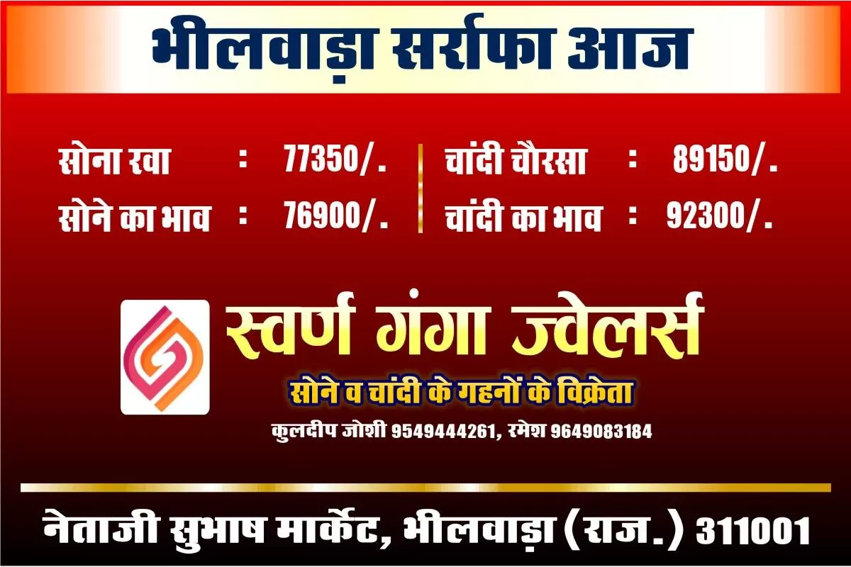 भीलवाड़ा सर्राफा आज