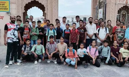 श्री ठाकुर बाबा वॉलीबॉल एकेडमी,शाहपुरा के 27 खिलाड़ी मागलोर (कर्नाटक) के लिए रवाना