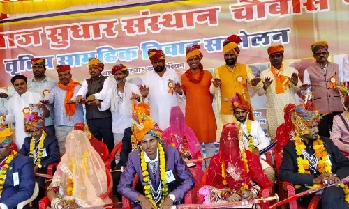 रावत-राजपूत समाज का सामूहिक विवाह सम्मेलन संपन्न, 26 जोड़े बने एक दूसरे के हमसफर
