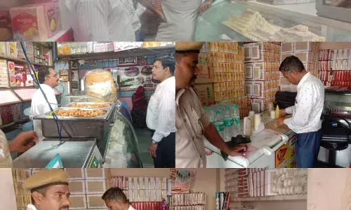 जोधपुर मिष्ठान सहित अन्य दुकानों से मिठाईयों के लिए नमूने जोधपुर मिष्ठान सहित अन्य दुकानों से मिठाईयों के लिए नमूने