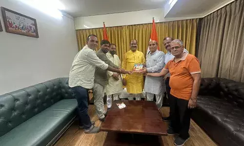 मांडलगढ़ विधायक खंडेलवाल ने कोटा में लोकसभा अध्यक्ष बिरला को हनुमत कथा का दिया निमंत्रण