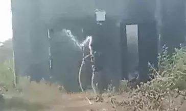 मांडल में शमशान में आग