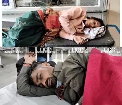 सेना के वाहन को पीछे से मारी टक्कर, बाइक सवार दंपति घायल