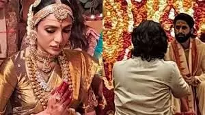 नागा चैतन्य और शोभिता धूलिपाला तेलुगु रिवाज से विवाह बंधन में बंधे, तस्वीरें सामने आईं