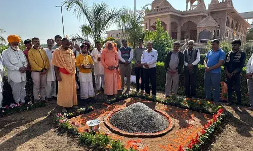 श्री अमर ज्ञान निरंजनी आश्रम में ब्रह्मलीन संत परमहंस स्वामी अमराव  महाराज का अस्थि पूजन संपन्न