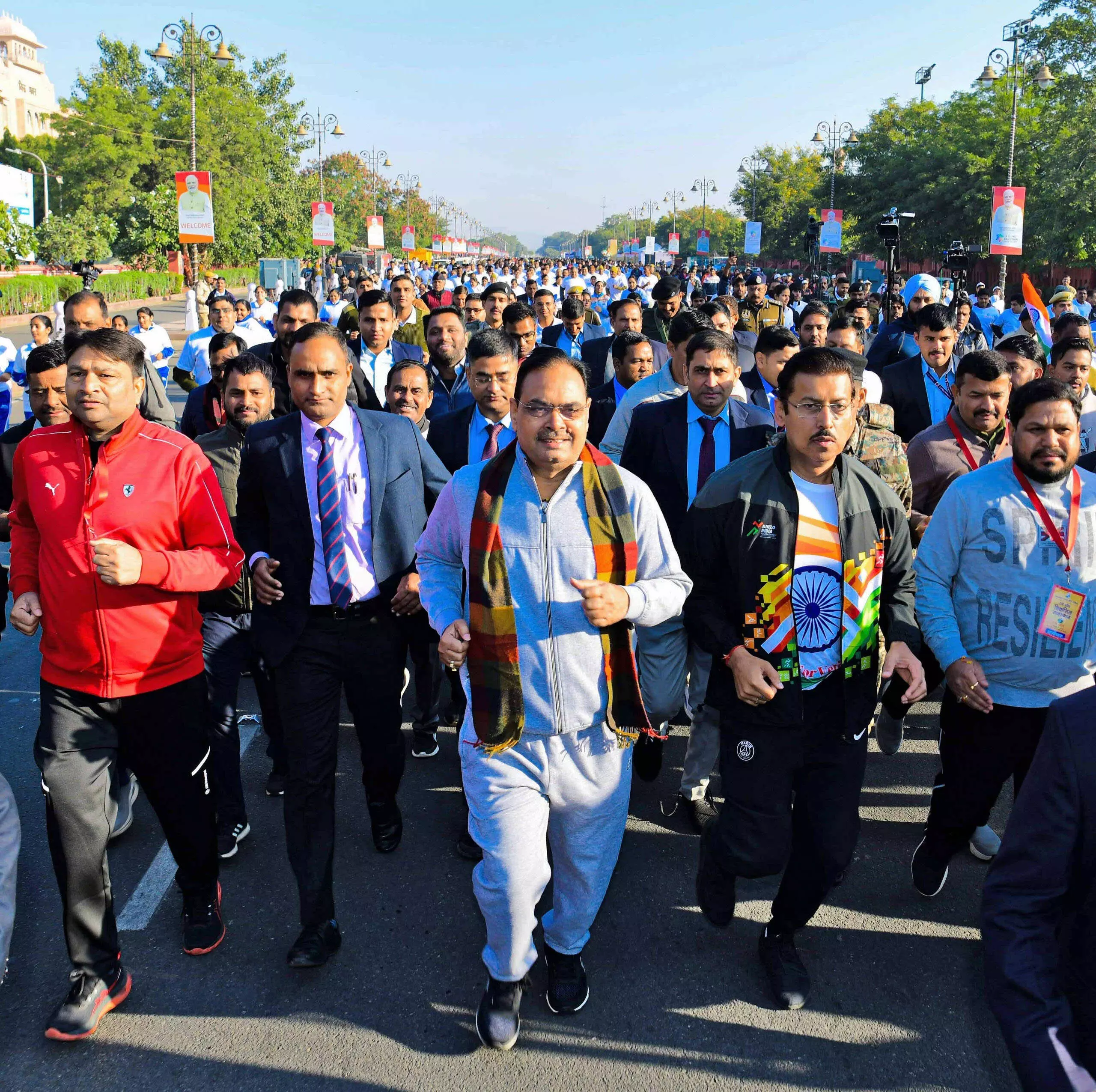 जयपुर में युवाओं के साथ दौड़े सीएम भजनलाल शर्मा