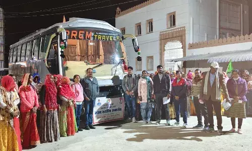 250 बसों से भीलवाड़ा जिले से  10 हजार लोग जयपुर के।लिए रवाना राज्य स्तरीय कार्यक्रम में होगे  सम्मिलित