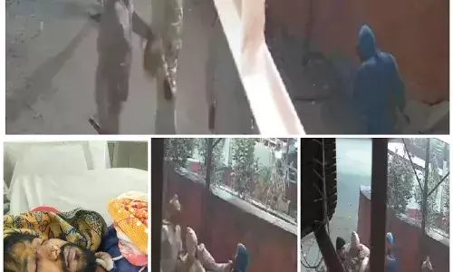 पुलिसवालों ने वाइन शॉप मालिक के बेटे पर बरसाये डंडे, सीसी टीवी में कैद हुई मारपीट