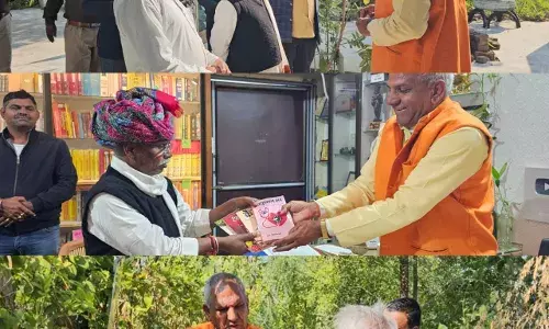 केबिनेट मंत्री बाबू लाल खराड़ी ने किया नवग्रह आश्रम का निरीक्षण