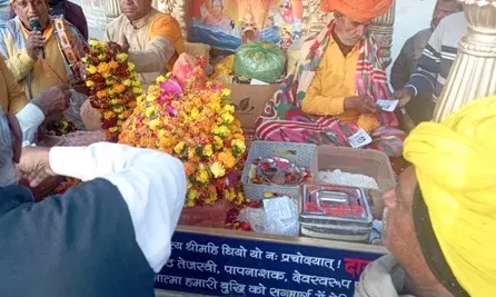 दिव्य ज्योति कलश यात्रा धनोप गांव में पहुंची