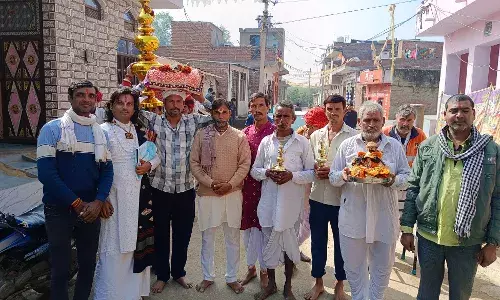 151 कलश यात्रा के साथ भागवत कथा हुई शुरू