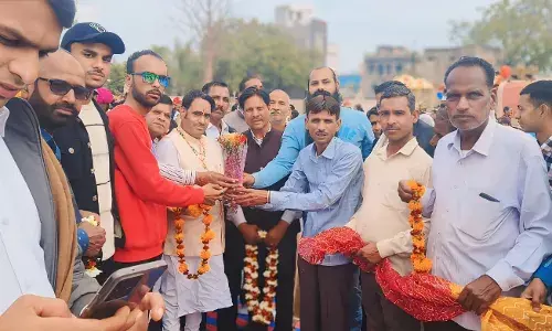 बाबा बालकनाथ महाराज का शाहपुरा में स्वागत, पारंपरिक रूप से भरा मायरा