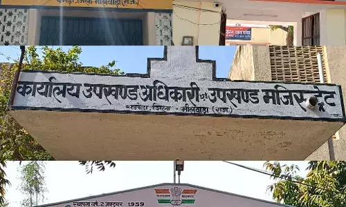 हलचल की खबर से हुई हलचल, सरकारी विभागों के बाहर वापस लिखा जिला भीलवाड़ा