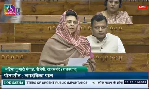 सांसद  महिमा कुमारी मेवाड़ ने लोकसभा में उठाई ब्यावर में नवोदय विद्यालय खोलने की मांग